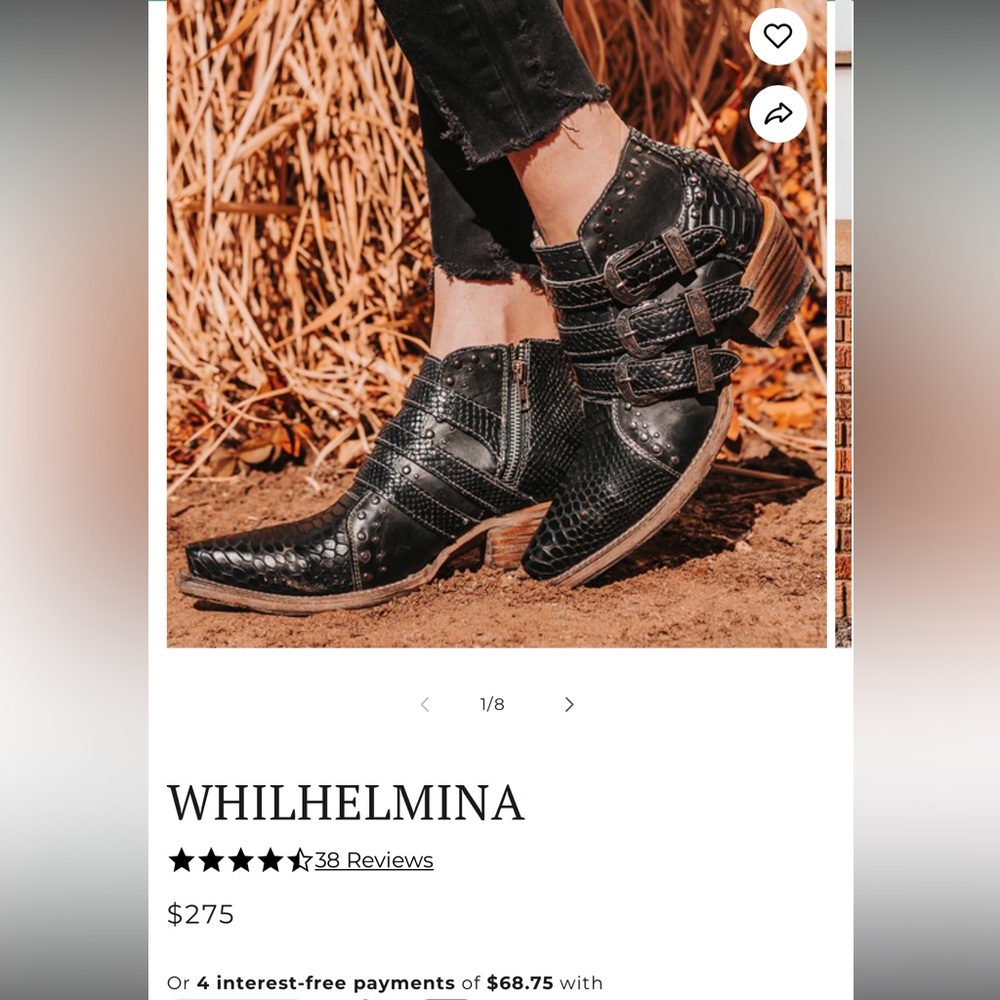 Freebird Black Snakeskin Booties ~ Wilhelmina